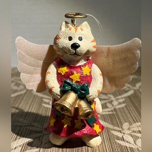 Angel Kitty Cat Ornament Tabby 3.5”